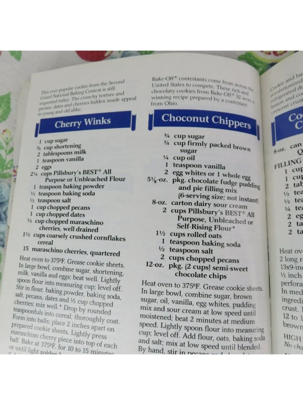 Pillsbury 100 Prize Winning Bake Off Recipes 1987 Winners from Contests 1-32